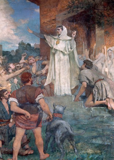 Ste Genevieve beroliger pariserne af Jules Elie Delaunay