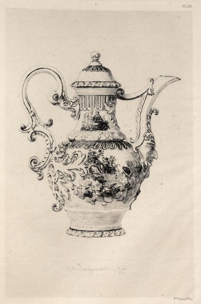 Den keramiske kunsts historie: En beskrivende og filosofisk undersøgelse af keramikpladen XII, 1877. af Jules Ferdinand Jacquemart