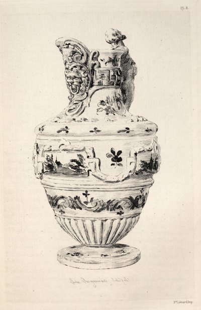 Den keramiske kunsts historie: En beskrivende og filosofisk undersøgelse af keramik... Plade X, 1877. af Jules Ferdinand Jacquemart
