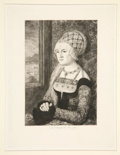 Portræt af en kvinde af Jules Ferdinand Jacquemart
