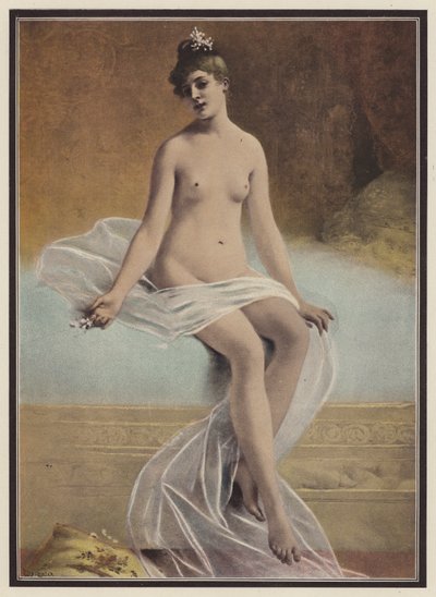 Skrøbelighed (farve litho) af Jules Frederic Ballavoine