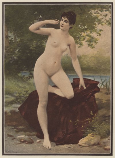 Det uforsigtige (farve litho) af Jules Frederic Ballavoine