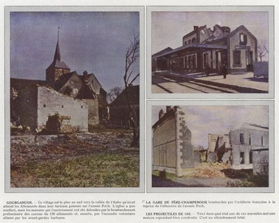 Gourgancon, La Gare de Fere-Champenoise, Les Projectiles de 150 af Jules Gervais Courtellemont