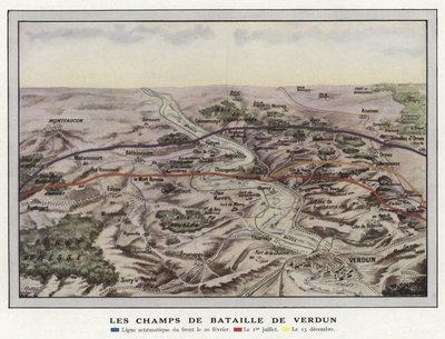 Slagmarkerne i Verdun af Jules Gervais Courtellemont