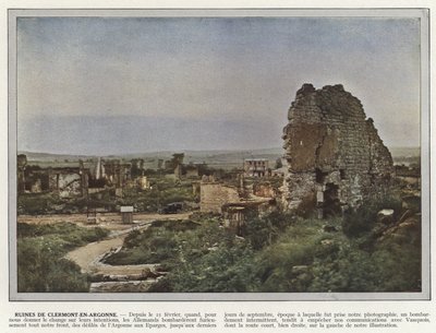 Ruinerne af Clermont-En-Argonne af Jules Gervais Courtellemont