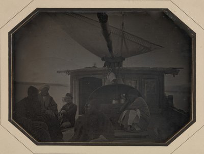 Monsieur Itiers Cange Under Sejl på Nilen, 1845-46. af Jules Itier