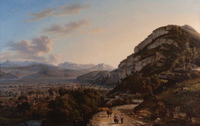 Udsigt over Sassenage 1857 (Olie på lærred) af Jules Jean Baptiste Guedy