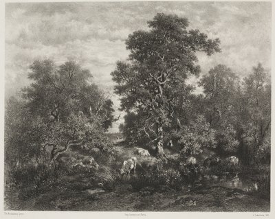 Dammen efter Théodore Rousseau (1812-67) af Jules Joseph Augustin Laurens