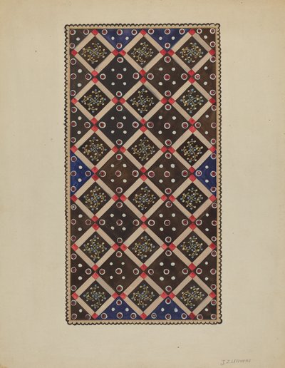 Knap tæppe, ca. 1936. af Jules Lefevere