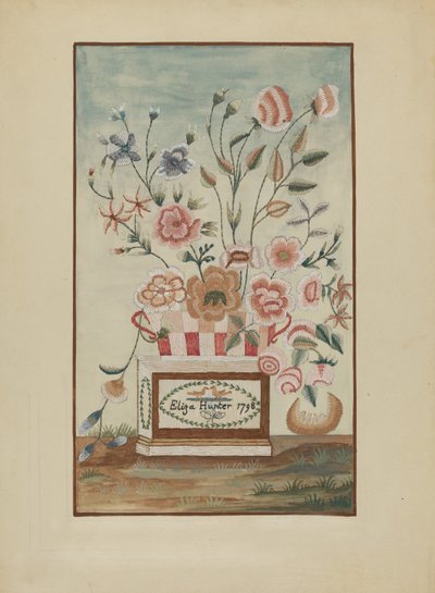 Broderet billede, ca. 1937. af Jules Lefevere