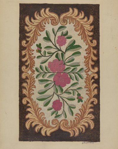 Hooked Rug, ca. 1936. af Jules Lefevere