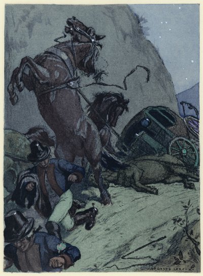 Illustration til Casanovas erindringer (farvelitografi) af Jules Marie Auguste Leroux