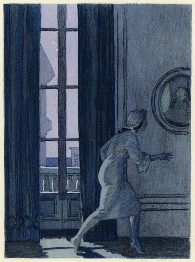 Illustration til Casanovas erindringer (farvelitografi) af Jules Marie Auguste Leroux