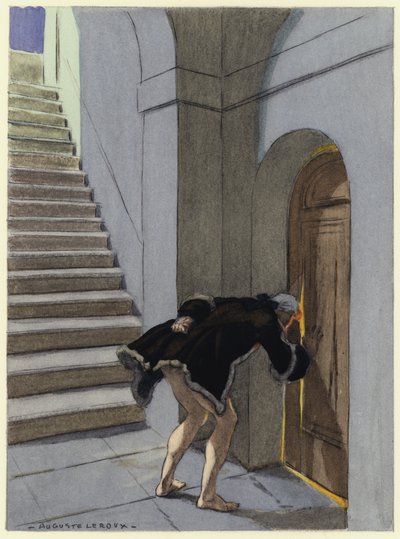 Illustration til Casanovas erindringer (farvelitografi) af Jules Marie Auguste Leroux