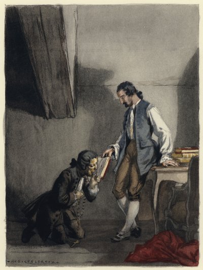 Illustration til Casanovas erindringer (farvelitografi) af Jules Marie Auguste Leroux