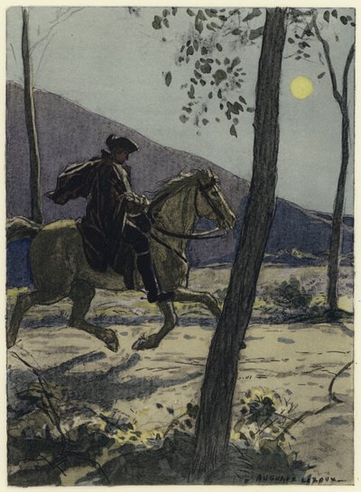 Illustration til Casanovas erindringer (farvelitografi) af Jules Marie Auguste Leroux