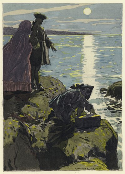 Illustration til Casanovas erindringer (farvelitografi) af Jules Marie Auguste Leroux