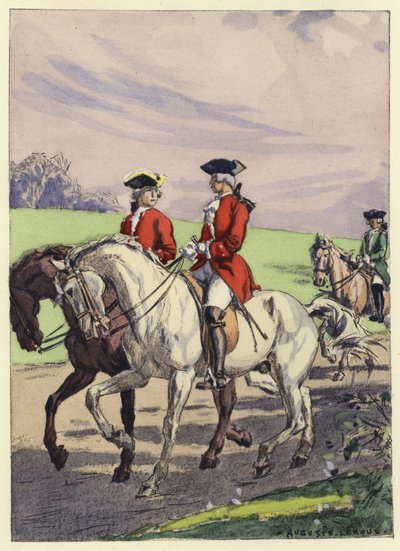 Illustration til Casanovas erindringer (farvelitografi) af Jules Marie Auguste Leroux