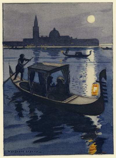 Illustration til Casanovas erindringer (farvelitografi) af Jules Marie Auguste Leroux