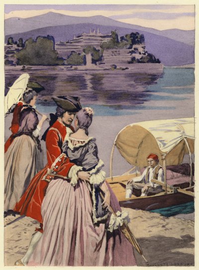 Illustration til Casanovas erindringer (farvelitografi) af Jules Marie Auguste Leroux