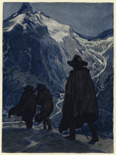 Illustration til Casanovas erindringer (farvelitografi) af Jules Marie Auguste Leroux