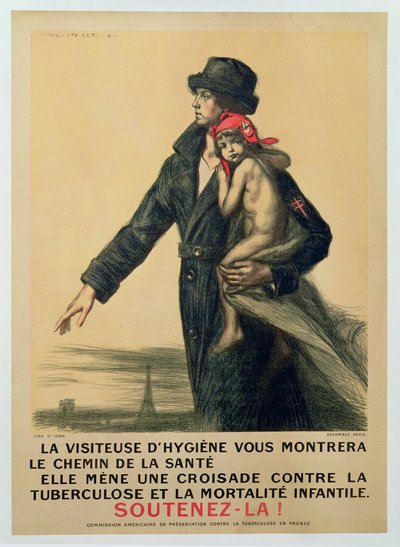Offentlig informationsplakat til oplysning om tuberkulose af Jules Marie Auguste Leroux