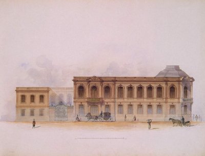 Stroganov-paladset i Sankt Petersborg. Facade, 1863 af Jules Mayblum