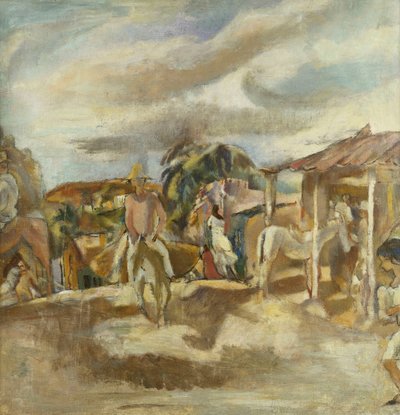 cubanske landsby; Cuban Village, ca. 1917-1918 af Jules Pascin