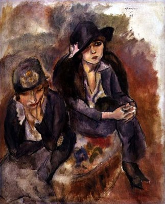 Hermine David og en ven af Jules Pascin