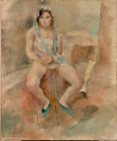 Ung kvinde, siddende af Jules Pascin