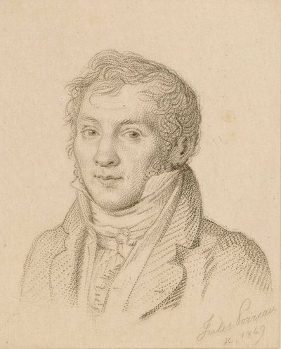 Portræt af violinisten og komponisten Louis-Luc Loiseau de Persuis 1769-1819, 1849. af Jules Porreau