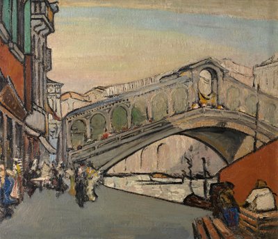 Rialtobroen i Venedig af Jules Schmalzigaug