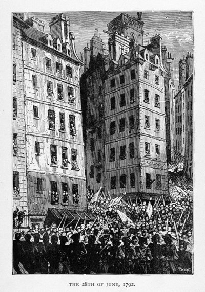 Den 28. juni 1792, graveret af Stephane Pannemaker (1847-1930), fra 