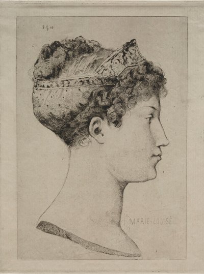Marie Louise i Profil, 1860. af Jules de Goncourt