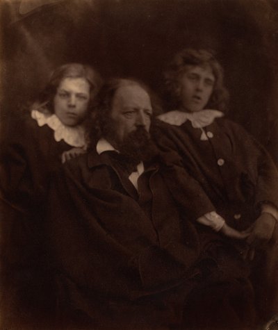 Alfred Tennyson med sine sønner,1865 (foto) af Julia Margaret Cameron