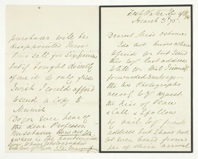Autografbrev, 3. marts 1875. af Julia Margaret Cameron