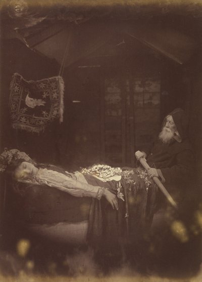 Elaine »og de døde« blev drevet opad med strømmen af de stumme. af Julia Margaret Cameron