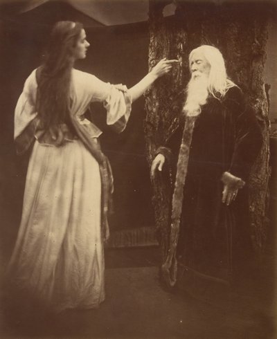Vivien og Merlin, 1874. af Julia Margaret Cameron
