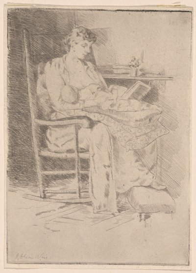 Mor og barn, nr. 2 af Julian Alden Weir