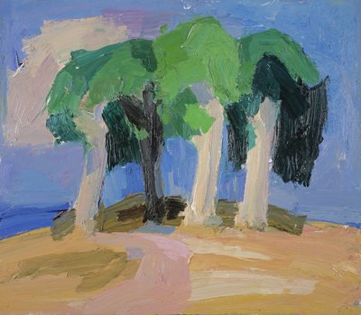 Hill Top, Burford (olie om bord) af Julian Bailey