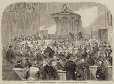 Retssagen mod de britiske bankdirektører i Court of Queens Bench, Guildhall af Julian Portch