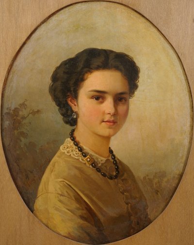 Portræt af en dame af Julie Wilhelmine Hagen Schwarz