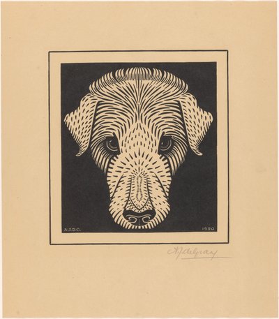 hundehoved af Julie de Graag (signed by artist)