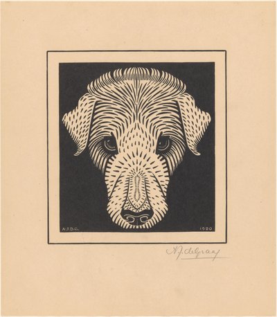 hundehoved af Julie de Graag (signed by artist)