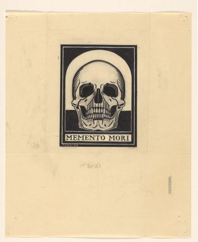 Menneskeskalle Memento mori (titel på objekt) af Julie de Graag (signed by artist)