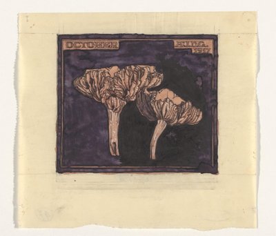 svampe oktober (titel på objekt) af Julie de Graag (signed by artist)