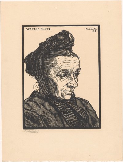 Portræt af Geertje Kuijer af Julie de Graag (signed by artist)