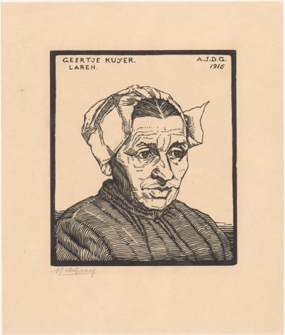 Portræt af Geertje Kuijer af Julie de Graag (signed by artist)
