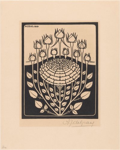 Rosenbusk af Julie de Graag (signed by artist)