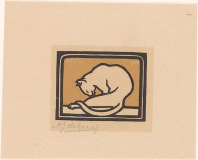 vaske kat af Julie de Graag (signed by artist)